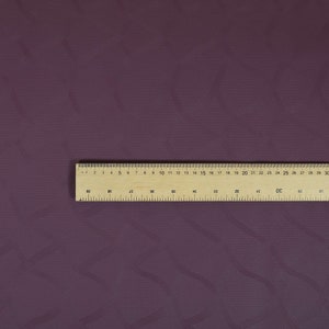 Modern Swirl Embossed Plan Pattern Faux Leather Upholstery Fabric Purple Colour - Sold By The 10 Metre