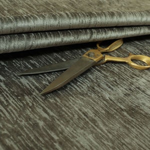 Quality Soft Textured Grey Velvet Velour Upholstery Curtains Furnishing Fabric - Sold By The 10 Metre Length Fabric