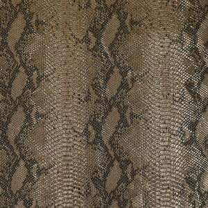 Snakeskin Vinyl Faux Leather Upholstery Fabric For Furniture, Sofas, Vehicle Trimmings & Accessories Hard Wearing Animal Print Vinyl Bronze