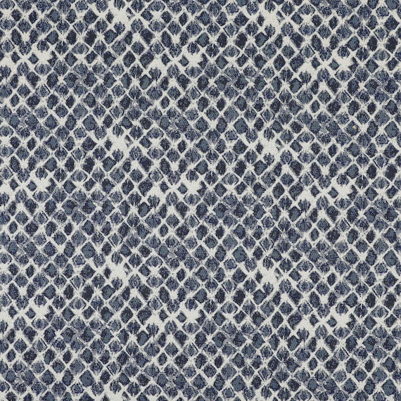 Blue Small Scale Pattern Chenille Upholstery Fabrics For Sofas, Curtains, Seating, Chairs & Furniture