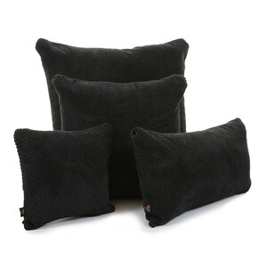 New Soft Spotted Corduroy Fabric Cushion In Black Colour - 4 Sizes Available - Cushion Cover Only - British Handmade