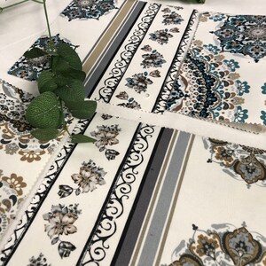 Classic & Elegant Printed Velvet Upholstery Fabric For Curtains, Cushions, Interior Design Soft Hard Wearing Polyester Luxe Fabric Per Metre