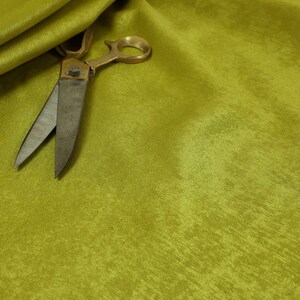 Silky Sheen Brushed Chenille Fabrics For Upholstery, Sofas, Furniture, Curtains Cushions & Interior Design Soft Hard Wearing Material Lime Green