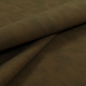 Aged Finished Matt Leather Leatherette Suede Brown Vinyl Upholstery Fabric Sold By The 10 Metre image 1