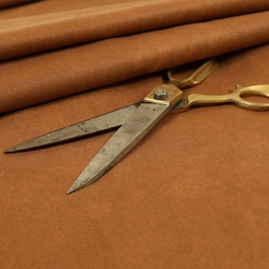 New Soft Quality Durable Faux Suede Feel Leather Tan Brown Furnishing Upholstery Fabric - Sold By The 10 Metres Fabric