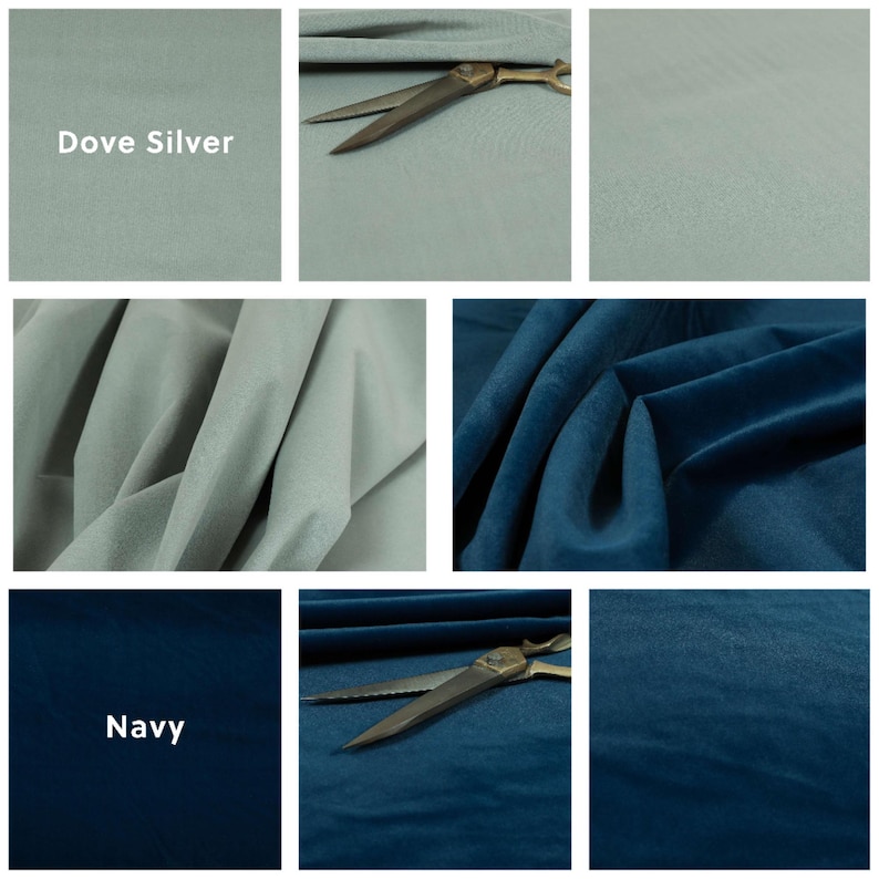 Super Soft Brushed Velvet Upholstery Fabric Curtains, Sofas, Seating, Cushions & Interior Design Soft Hard Wearing Plain Fabrics Per Metre image 8