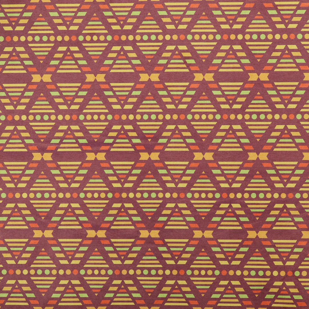 Triangle Aztec Upholstery Fabric Curtains Furniture Furnishing Red ...