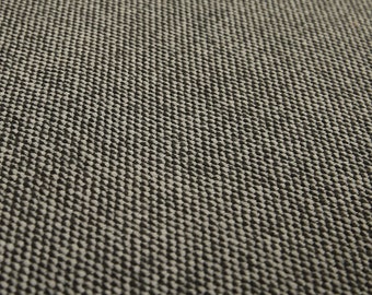 Woven Chenille Upholstery Fabric, Durable Polyester, Black Grey Furniture Textile