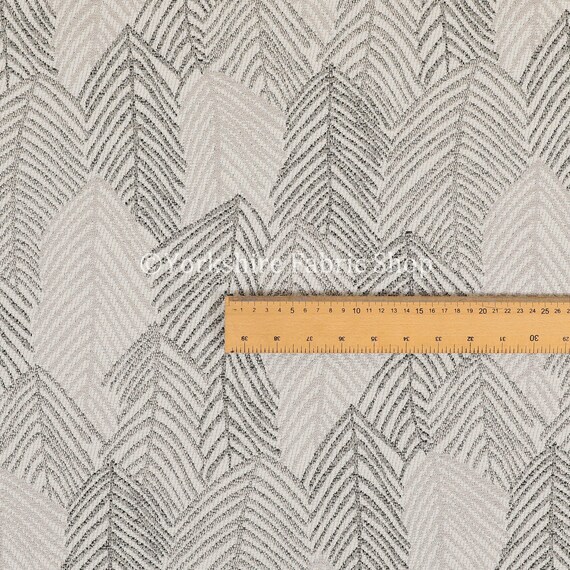 New Chenille Quality Woven Modern Leaf Floral Pattern Orange Upholstery Fabric
