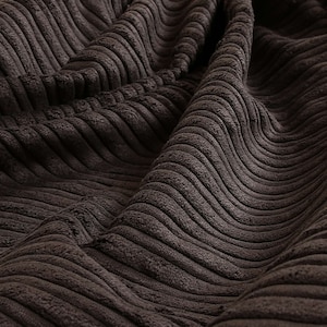 Soft Jumbo Cord Corduroy Material Textile For Sofas Chairs Home Furnishings Upholstery Projects Flame Treated In Chocolate Brown Colour