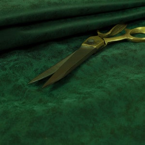 Beautiful Soft Textured Semi Faux Suede Upholstery Material Fabric Green Colour