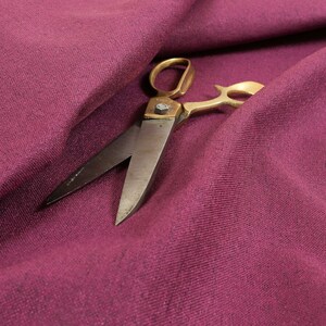 Soft Chenille Quality Smooth Textured Plain Purple Curtain Furnishing Upholstery Fabric - Sold By The 1 Metres Fabric