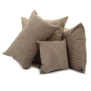 New  Soft Chenille Fabric Cushion In Brown Colour - 4 Sizes Available - British Handmade - Cushion Cover Only