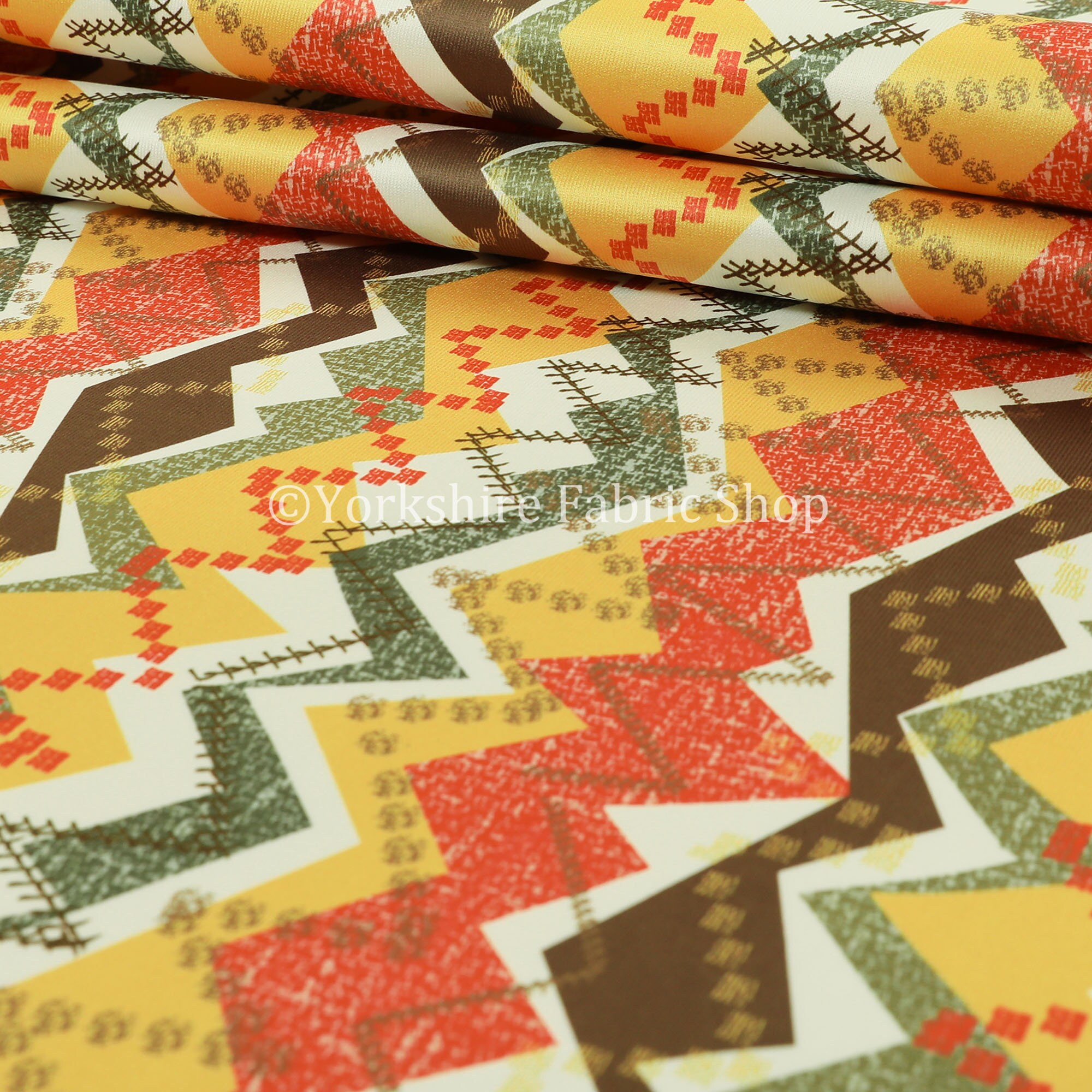 Amarillo verde Zigg patrón Velour cortinas de Etsy