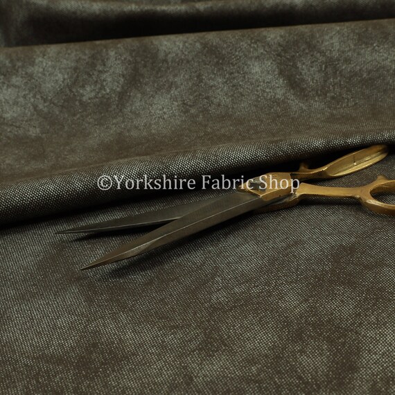 New Matte Suede Quality Sticky Touch Brown Colour Faux Leather Upholstery Fabric