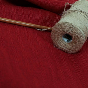 New Furnishing Fabrics Burgundy Red Herringbone Chenille Textured Hardwearing Upholstery Curtain Fabrics  Sofa Curtains Sold By The Metre