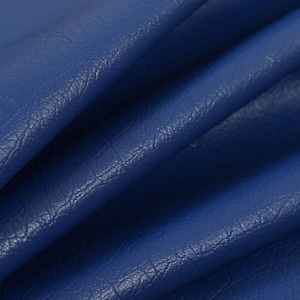 Soft Grain Effect Navy Blue Faux Leather Upholstery Fabric Seating & Furniture - Sold By The 10 Metre