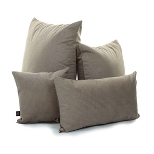 New Bubble Effect Chenille Soft Velvet Feel Plain Brown Fabric Cushion - 4 Sizes Available - Cushion Cover Only - British Handmade