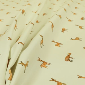 Baby Deer Farm Animal Pattern Welur Velvet Meble Miękkie Tkaniny Obiciowe - Sprzedawane Na Tkaninę o Długości 1 Metr