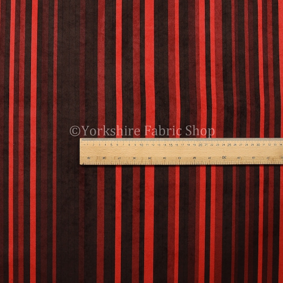 Design Vertical Striped Pattern Burgundy Soft Chenille Velvet Upholstery Fabrics