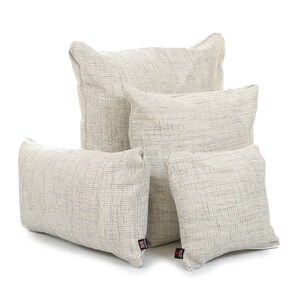 New Hopsack Textured Cushion In Silver Colour - 4 Sizes Available - Cushion Cover Only - British Handmade