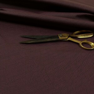 Soft Clay Feel Smooth Aged Effect Leather Purple Colour Vinyl Upholstery Fabric - Sold By The 1 Metre