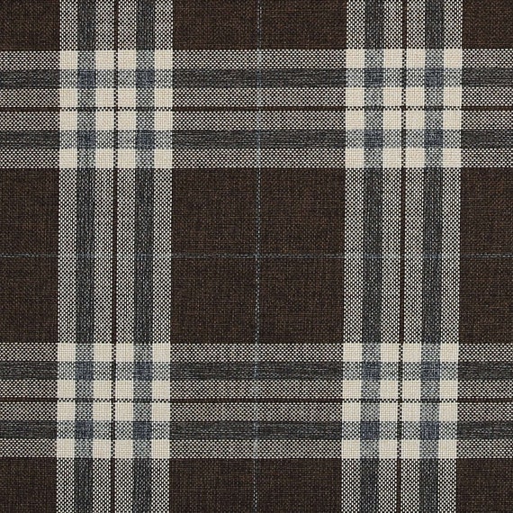 10 Metres of Scottish Theme Tartan Plaid Pattern Chenille Brown Upholstery  Fabric Perfect for Sofas Chairs Curtains Soft Furnishing Textiles -   Singapore