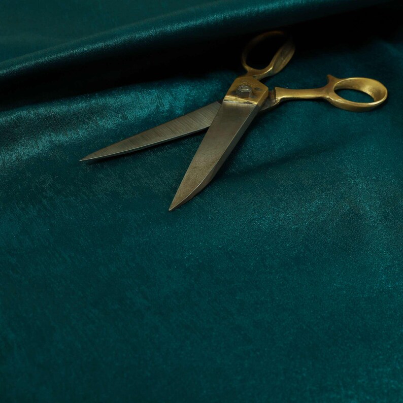 Silky Sheen Brushed Chenille Fabrics For Upholstery, Sofas, Furniture, Curtains Cushions & Interior Design Soft Hard Wearing Material Teal
