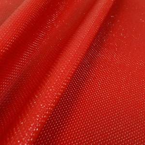 Nuevo diseñador Diamante Fashion Sparkling Faux Leather Red PU Uptapstery Fabric - Vendido por The 10 Metre