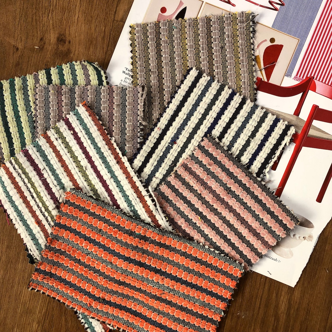 Textured Stripe Woven Chenille Upholstery Fabric for Curtains, Cushions ...