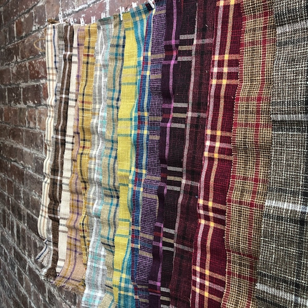 Country Tartan Check Tissu d’ameublement tissé pour rideaux, coussins et design d’intérieur Tissu à carreaux en polyester doux résistant par mètre