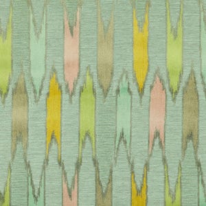 Blue Colourful Yellow Pink Green Arrow Pattern Velvet Upholstery Fabrics For Sofas, Curtains, Seating, Chairs & Furniture
