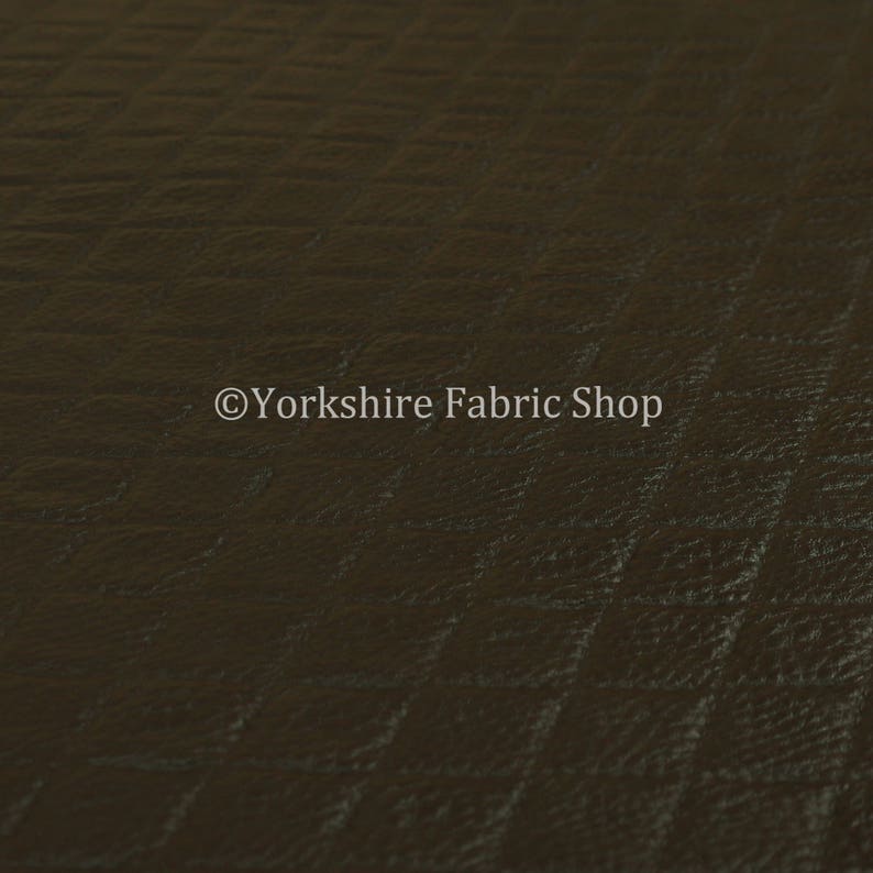Sold By The 10 Metre Diamond Quilted Textured Soft Vinyl Faux Leather Upholstery Fabric Brown Colour