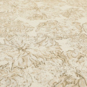 Floral Beige Cream Pattern Chenille Upholstery Fabrics For Sofas, Curtains, Seating, Chairs & Furniture