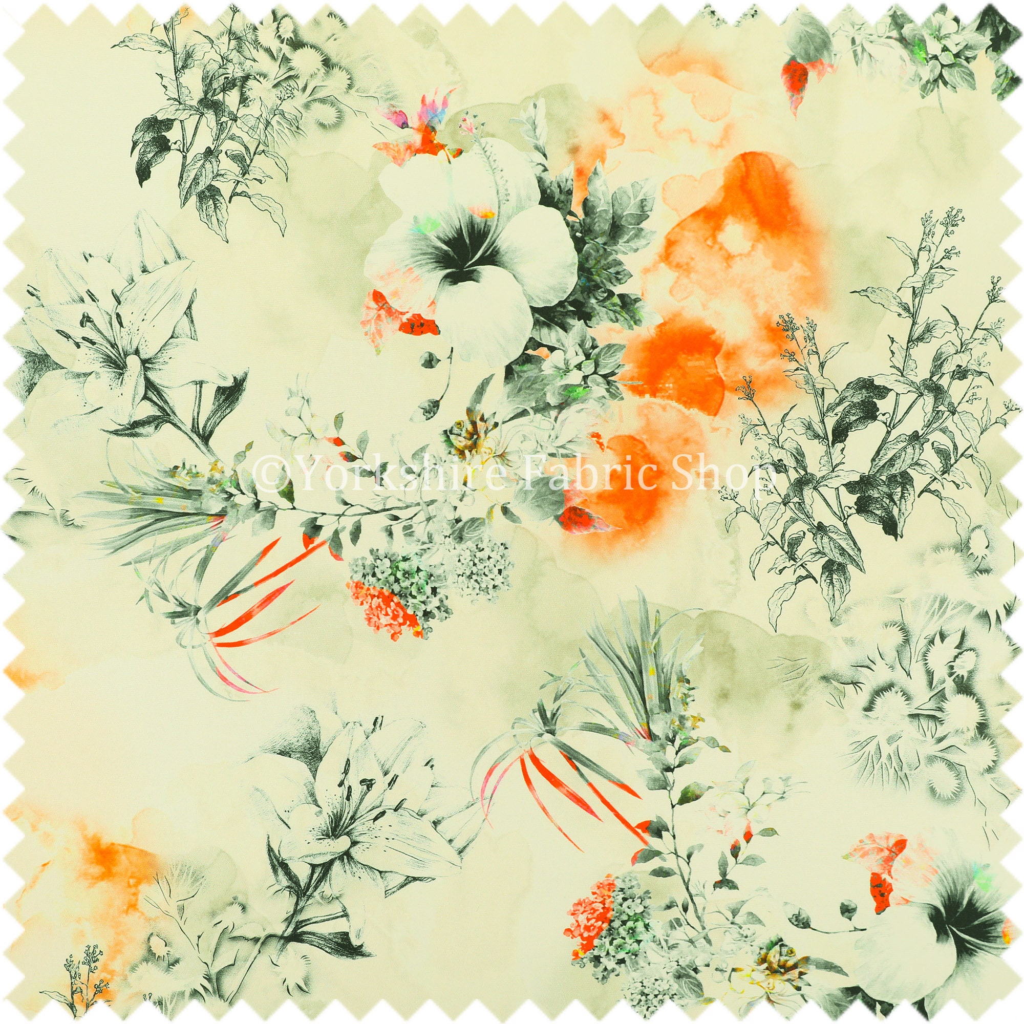 Free Worldwide Delivery Furnishing Fabric New Floral Scenery Greenery Pattern Colourful Velour Velvet Upholstery Fabrics Sold By 1 Metre