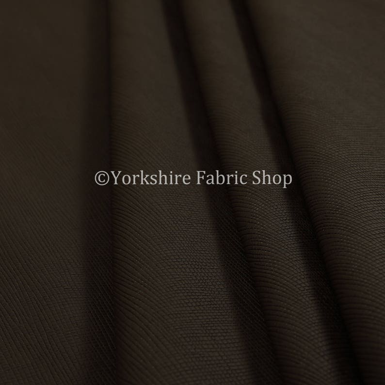 Faux Leather Matt Finish Textured Reptile Pattern Brown Colour Upholstery Fabric