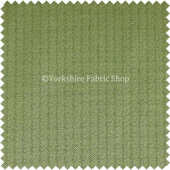 Herringbone Pattern Semi Plain Medium Weight Upholstery Fabric Teal Blue Colour