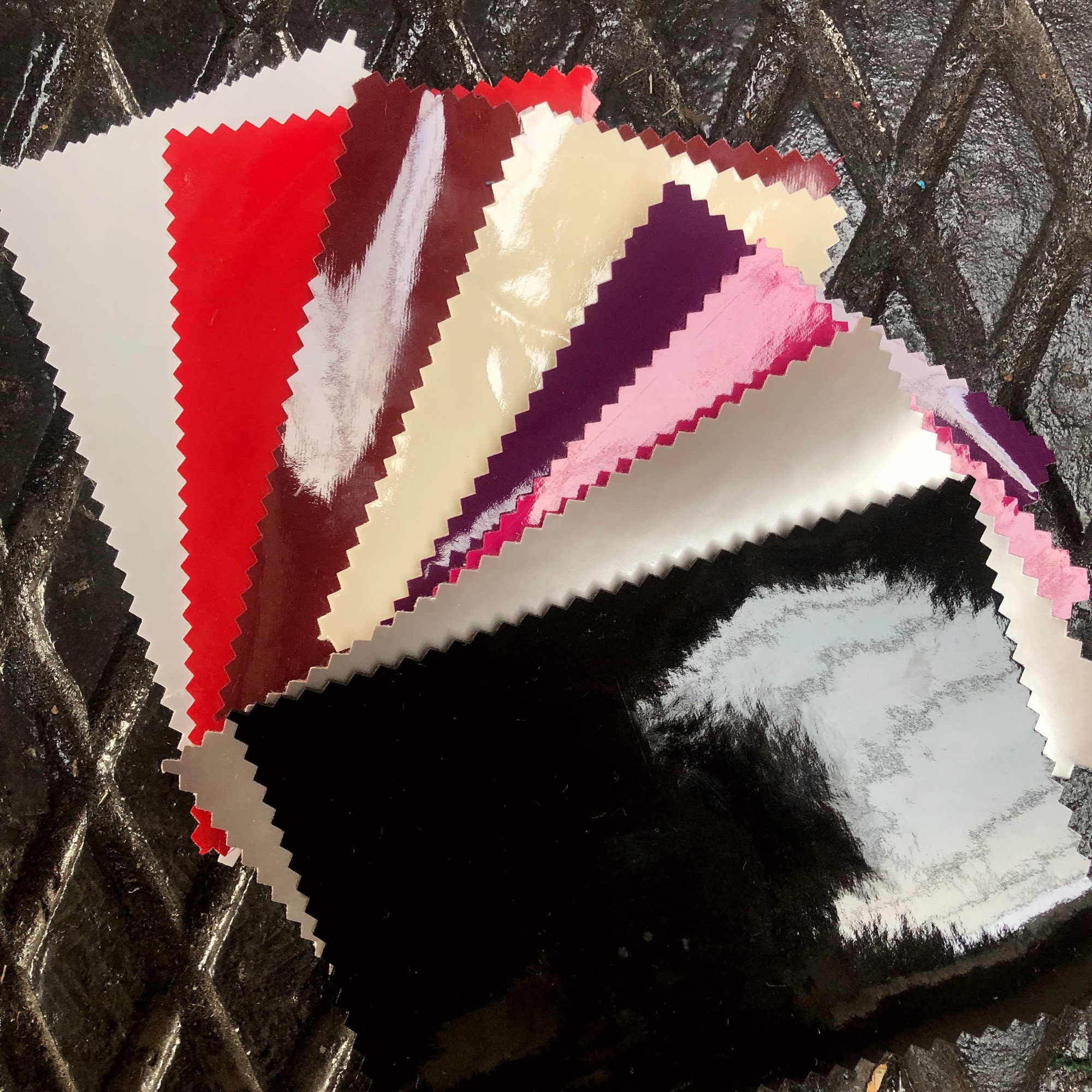 Iridescent PVC Leather Fabric, Transparent Vinyl Fabric Sheet, Kawai, MiniatureSweet, Kawaii Resin Crafts, Decoden Cabochons Supplies
