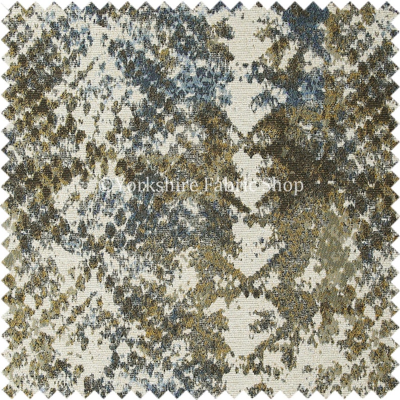 Modern Camouflage Pattern Beige Blue Green Quality Chenille Furnishing Fabrics 