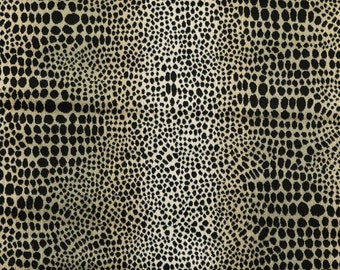 Golden Black Leopard Print Velvet Upholstery Fabric – Heavyweight Material 135cm Width