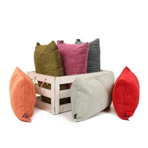 New Modern Handmade Soft Striae Line Textured Chenille Fabric Cushion & British Made - 4 Sizes Available - Cushion Cover Only