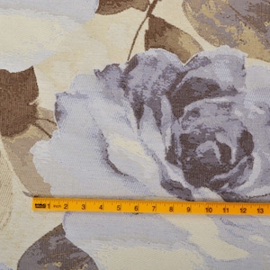 Lilac Beige Maximalist Rose Bouquet Upholstery Fabric For Curtains, Cushions, Roman Blinds Soft Hard Wearing Quality Fabrics Per Metre
