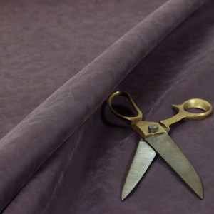 Beautiful Soft Textured Semi Faux Suede Upholstery Material Fabric Purple Colour