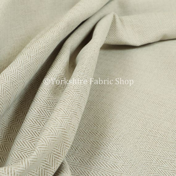 New Semi Plain Durable Quality Woven Chenille Upholstery Fabric In Cream Colour