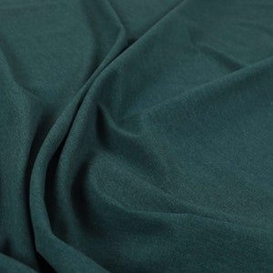 New Furnishing Fabric Plain Poly Cotton Flat Weave Upholstery Material In Teal Blue Colour Sold By The Metre