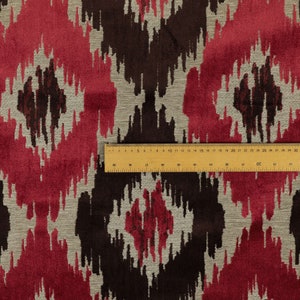 Pink Purple Stylish Geometric Cut Velvet Upholstery Fabric For Curtains, Cushions, Roman Blinds Soft Hard Wearing Quality Fabrics Per Metre