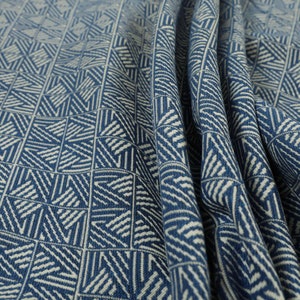 New Semi Plain Pattern Chenille Textured Blue Colour Curtain Upholstery Fabric- Sold By The 1 Metre Length Fabric