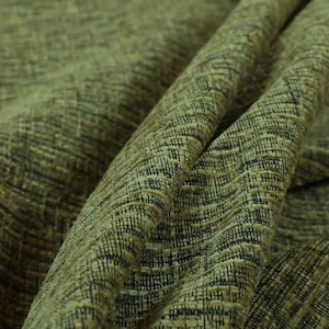 New Jacquard Plain Soft Raised Textured Green Colour Chenille Quality Upholstery Furniture Furnishings Fabric - Sold By The 10 Metre Fabrics