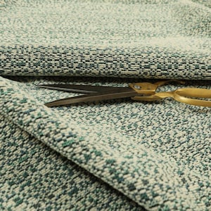 Chenille Textured Buzz Fuzz Semi Plain Pattern Upholstery Fabrics In Blue Colour