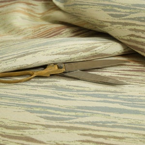 New Chenille Woven Jacquard Upholstery Material In Fabric Floral Pattern Blue Beige Colour